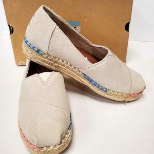 TOMS Platform Alpargata Women's Shoes, Birch Suede